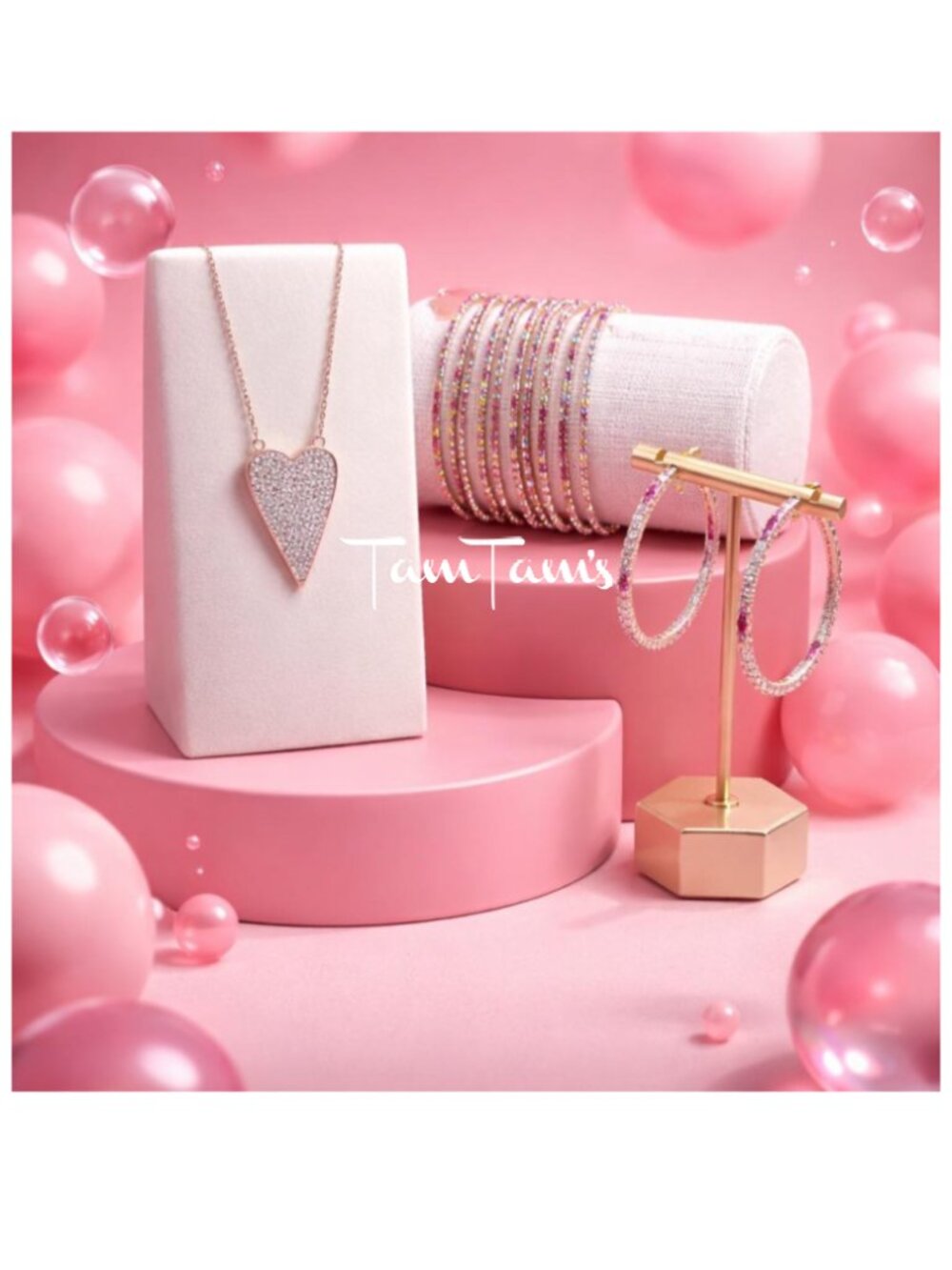 Park Lane Sweets Sparkle Box 3 Piece Set Necklace Ombre Hoop Earrings Bracelets